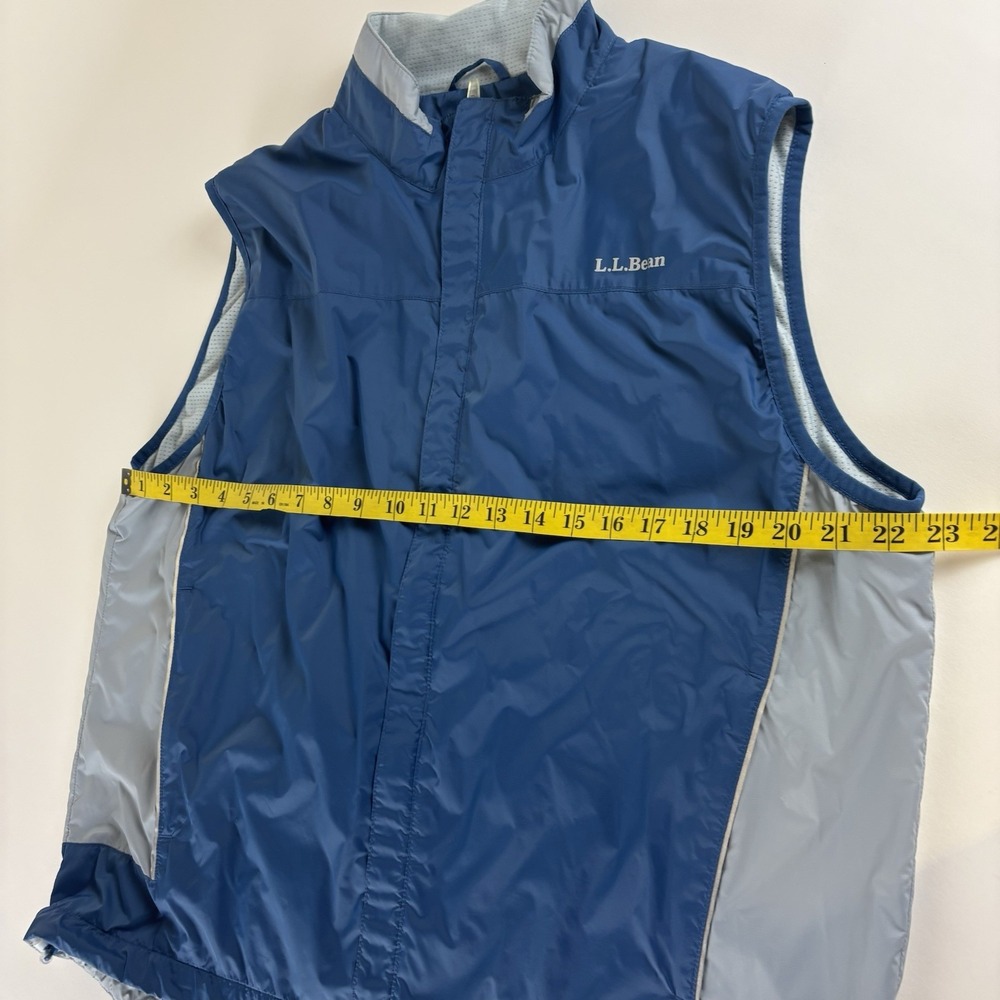 LL Bean‎ Windbreaker Vest  Mens Large Jacket Blue Lightweight OAKW3 - Picture 9 of 9